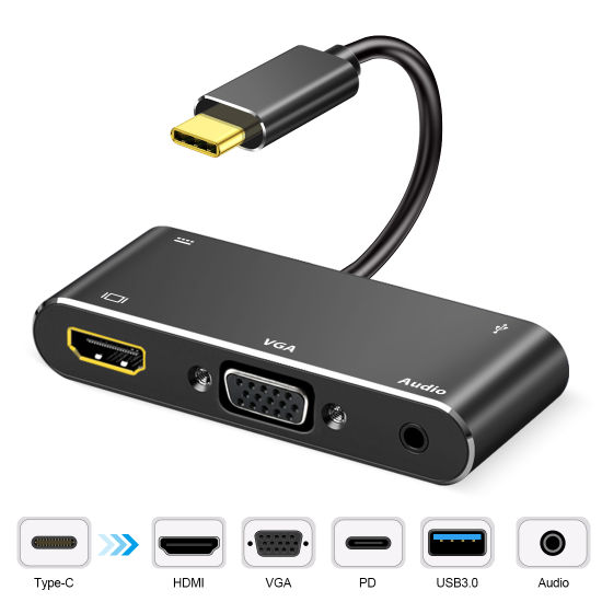 5-in-1-USB-C-to-HDMI-VGA-USB3-0-Pd-3-5mm-Audio-Multiple-Type-C-USB-C-Hub-Adapter-Support-4K-2K-PD-Fast-Charging-